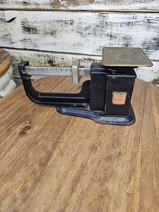 Triner Other - Vintage 1944 Triner Black Postal Scale with Brass Tray